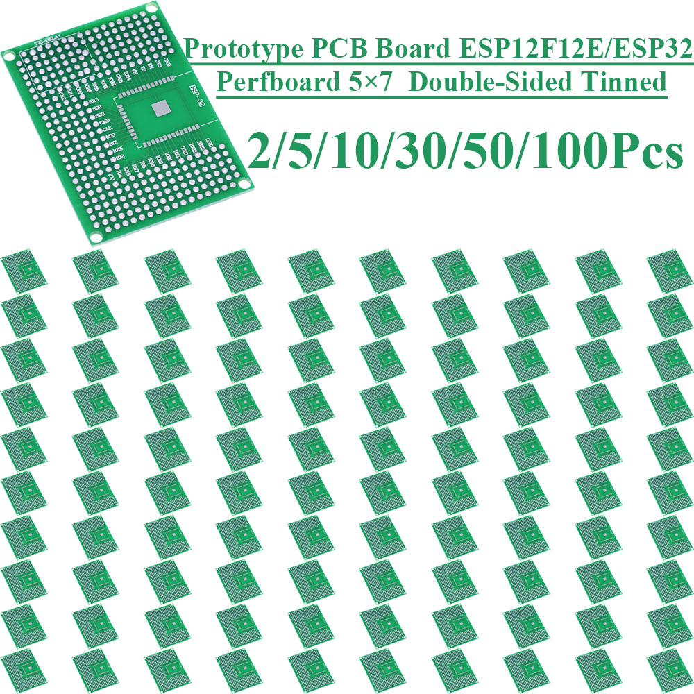 2~100Pcs 5X7 Double Sided Tin  - Esp8266 评论和价格