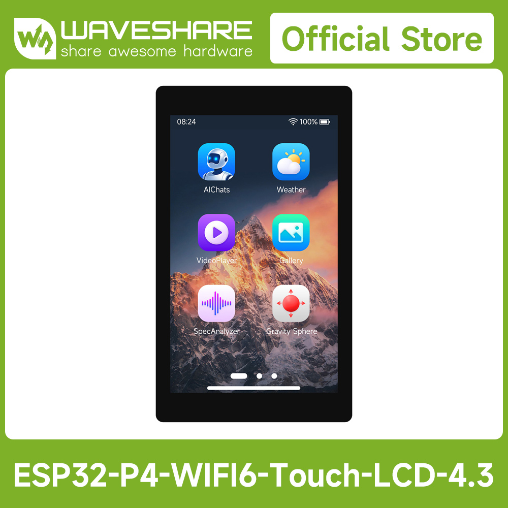 Waveshare ESP32-P4-WIFI6 4.3in - Esp32 P4 评论和价格